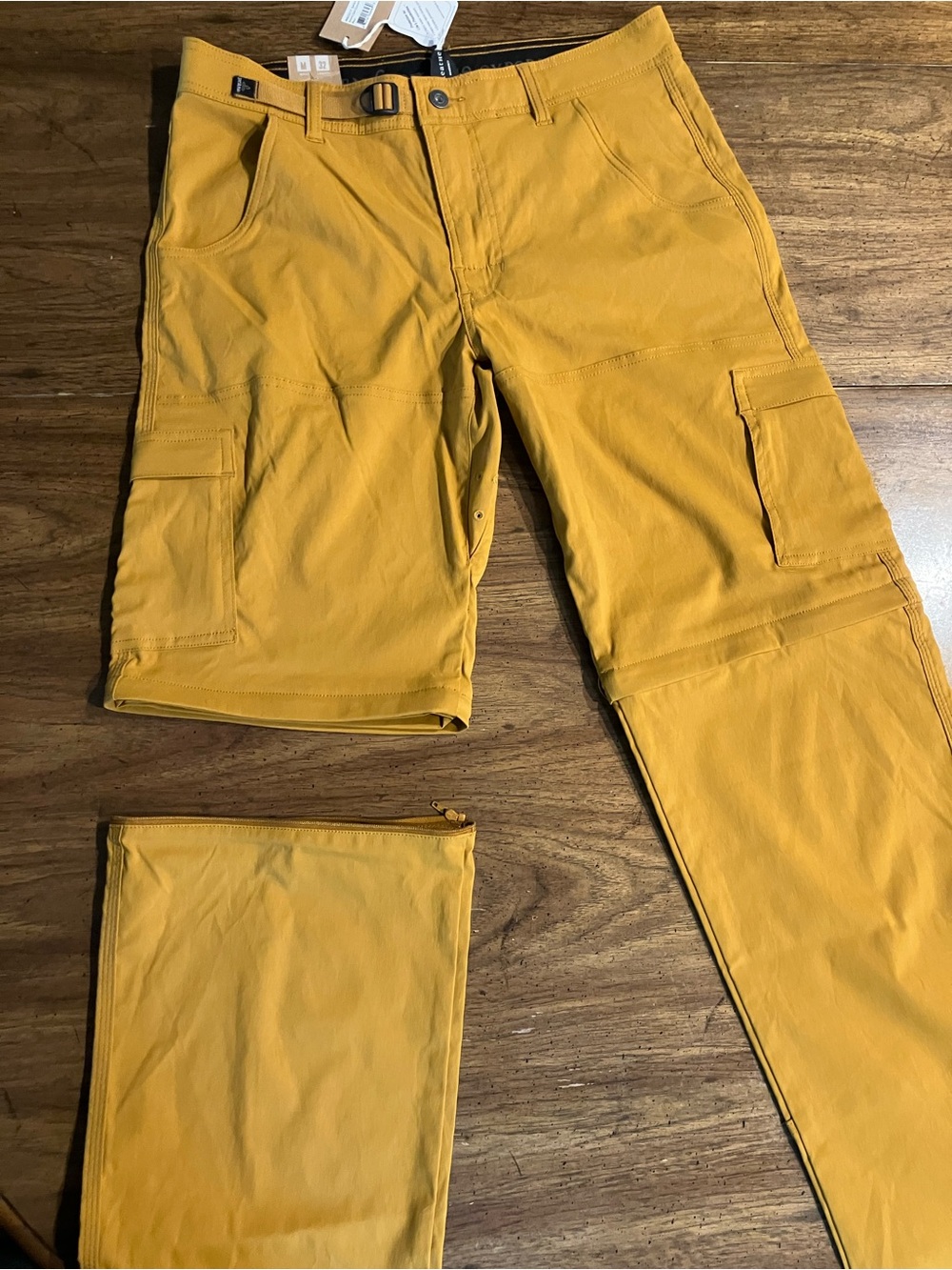 Prana Stretch Zion Convertible Zip Off Cargo Pants Mens M 34x32 Quick Dry Vented - Picture 9 of 16